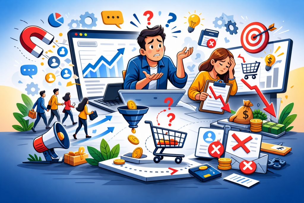 Why Is My Website Getting Traffic but No Leads or Sales? (The Real Reasons Traffic Doesn’t Convert)